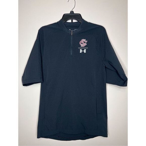 Under Armour Shirt Mens Small Loose Fit University South Carolina S/S 1/4 Zip - Picture 1 of 6